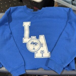 Prince Peter Collection Blue LA Graphic Girls Sweatshirt Size Medium